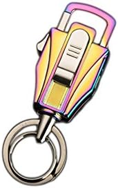 Katzs USB Rechargeable Windproof Coil-Transformer Design- Zinc Alloy Cigarette Lighter with Key Ring SetElegant Gift Box(Rainbow)