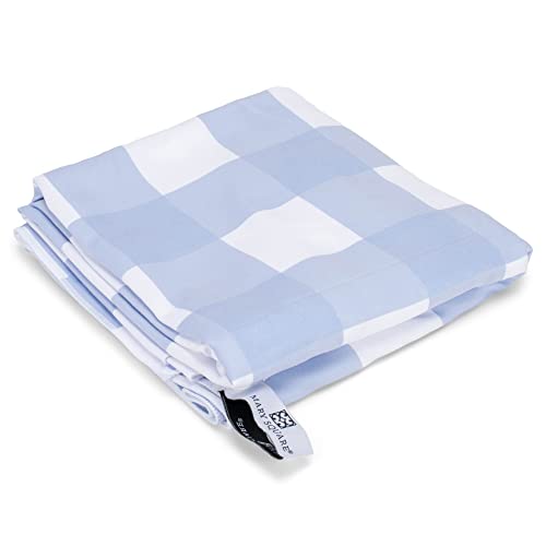 Mary Square Gathered Goods Blue Gingham 62 X 31 Polyester Blend Quick Dry Beach Towel #TOP3