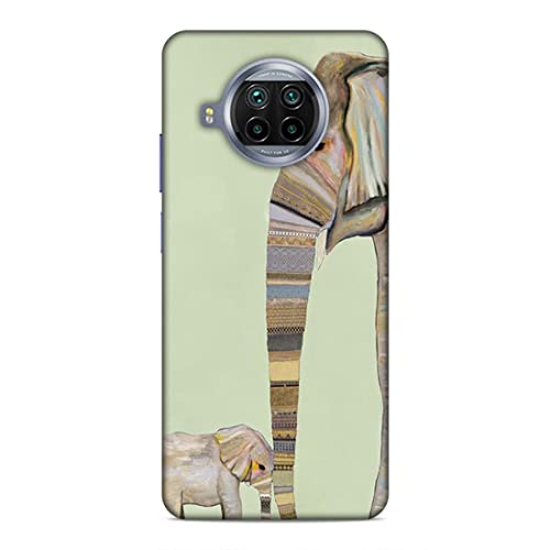 Image of Printed Mobile Back Hard Case Cover for Xiaomi Redmi 10i 5G / Xiaomi Redmi 10T Lite 5G | Elephants, Cute Baby Elephant, Traditional-2189
