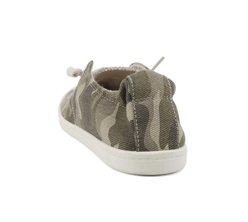 Image of Soda Flat Women Shoes Linen Canvas Slip On Sneakers Lace Up Style Loafers Zig-S