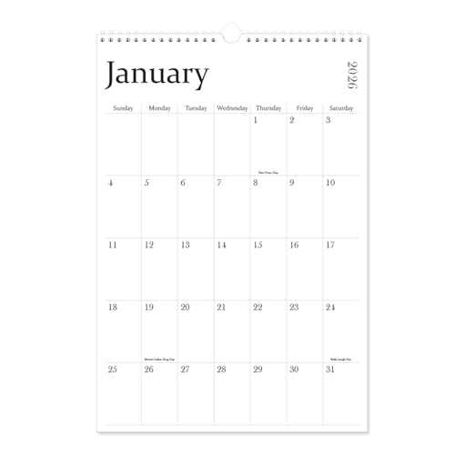2026-2027 Calendar - Extra Large Wall Calendar 2026-2027 from April 2026 to June 2027, 15'' x 22'' 15-Month Vertical Calendar 26-27 with Holiday Marked, Premium Paper for Organizing, Black Word