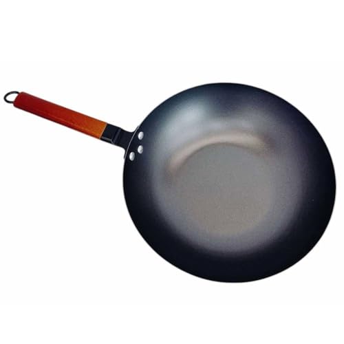 Wok de acero al carbono 25 cm fondo plano miniatura 4