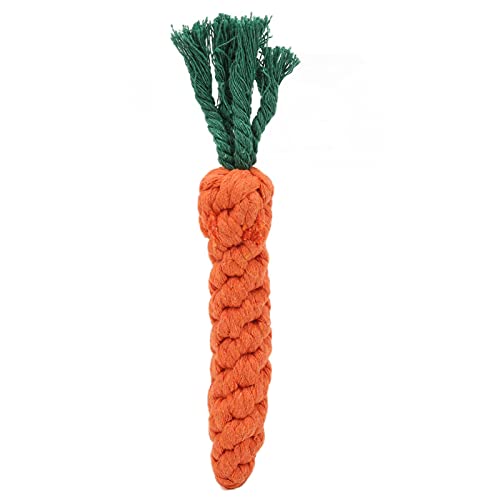 Restokki Pet Molar Toy Cotton Woven Carrot Shaped Molar Toy Pet Chewing Rope for Puppies and Kittens
