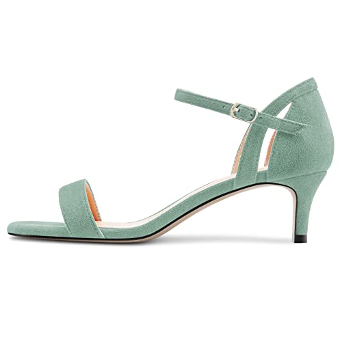 Castamere Women Mid Heel Open Toe Ankle Strap Sandals Wedding Prom 2.0 Inches Heels3