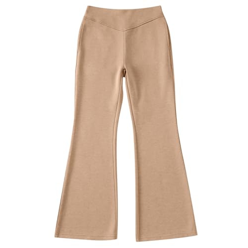 Girls Flare Leggings Bell Bottoms School Uniform Pants for Kids High Waisted Flared Leggings for Teen Girls4