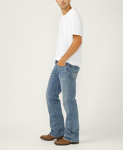 Image of Silver Jeans Co. Men's Zac Relaxed Fit Straight Leg Jean - Legacy