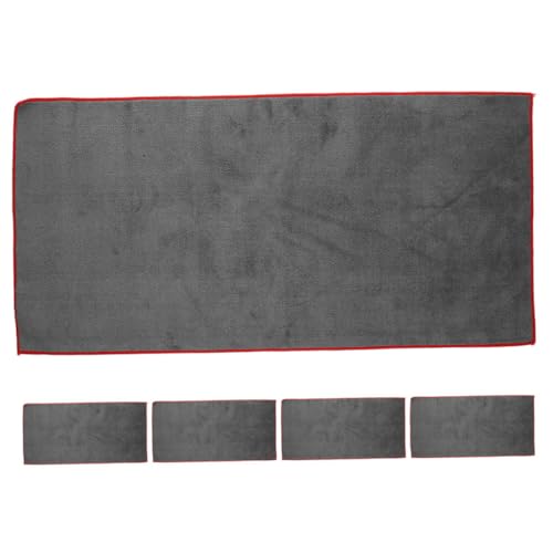 HAPINARY 5pcs Microfiber Car Drying Towels Ultra Absorbent Cloths for Efficient Vehicle Cleaning Soft and Scratch for Car Owners Grey