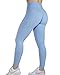 AUROLA Dream Collection Workout Leggings for Women High Waist Seamless Scrunch Athletic Running Gym Fitness Active Pants Serenity Blue M