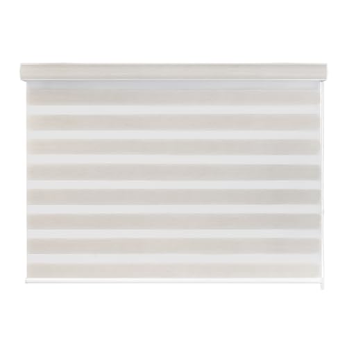 La mejor selección de Persianas Blancas Top 10. 44 Decoking Persiana para Ventana Sheer Elegance Enrollable Horizontal 120cmAnchox180cmAlto Hecho por Manos Mexicanas Linen White Estilo Moderno Doble Vista Ideal para Uso en...