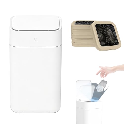 Cubo de basura con sensor automático de 15,5L y tapa inteligente para cocina