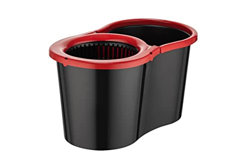 Requisite Needs Smart mop cleaning set – Black edition – Anti-splashing Strong And Sturdy Material – Easy Floor Moping System – 1x Bucket + 3 Replacement Mop Heads – 13 Liter (Mop + Bucket) - Image 5