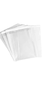 200Pcs 4-5/8&#39;&#39; X 5-3/4&#39;&#39; Resealable Cello Cellophane Bags - Fits A2 Card w/Envelope Photos Jewelr...