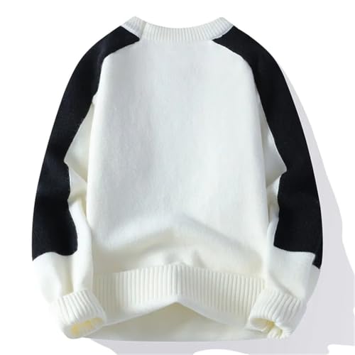 Men's Winter Casual O-Neck Sweater - Knitted Patchwork Youthful Vitality Fashion Pullover2