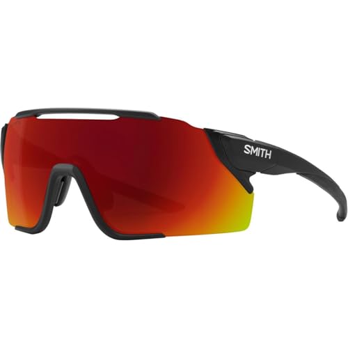 Smith Sportbrille Attack Mag Schwarz Wrap Around Sonnenschutzbrille Unisex-Erwachsene Sportlich UV Protection Vollrand (Full Frame) Unisex