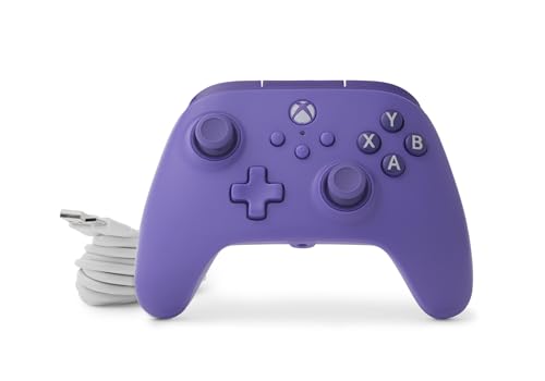 PowerA Wired Controller for Xbox Series X|S - Violet, gamepad, video game/gaming controller, works with Xbox One, Officially Licensed