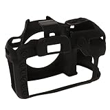 perfk Étui de Protection en Silicone Coque de Protection pour Nikon D7500 - Noir