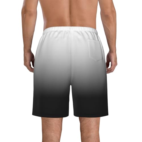 Nobody Cares - Work Harder Men's Casual Board Shorts - Elastic Waist Drawstring Swim Trunks Swimwear Bathing Suits,3