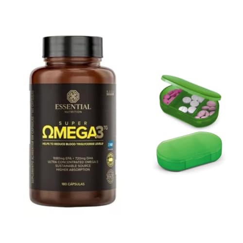 Super Omega 3 TG 1000mg 180 cápsulas Essential Nutrition + Porta ...