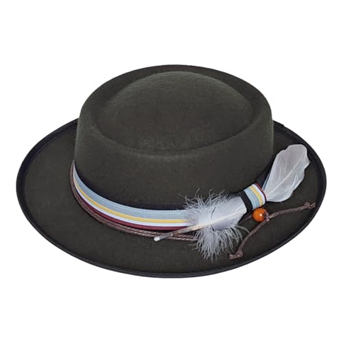 Chapeau Fedora en laine réglable rétro pour homme et femme
