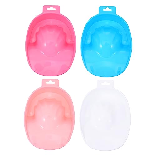 NOLITOY Nail Soaking Bowl Set Hand Foot Soak off Bowl Stylish Light Purple Manicure Bowl Pp Material