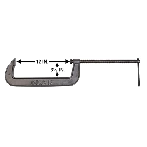 Wilton C-Clamp, 12" Opening, 3-5/8" Throat, 2850 Lbs. Clamping Force (Model 540A-12) by Wilton - Image 2