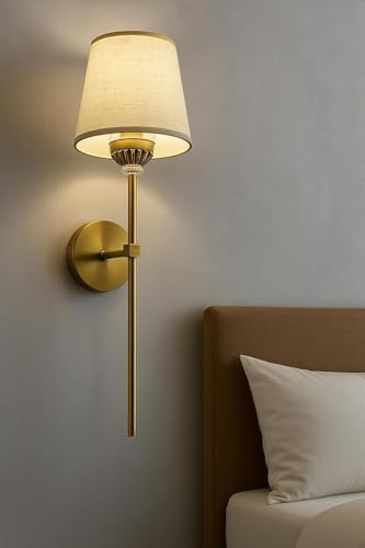 Image of kinis Luxury Modern Gold Wall Lamp | Crystal Accent & Elegant Metal Finish Wall lamp Decorative Wall Sconce Lighting for Bedroom, Living Room, Hallway & Hotel Decor (Pack of 2 with Bulb)