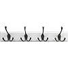 Amazon.com: Headbourne 18-Inch White Rail/Coat Rack with 4 Black Nickel ...