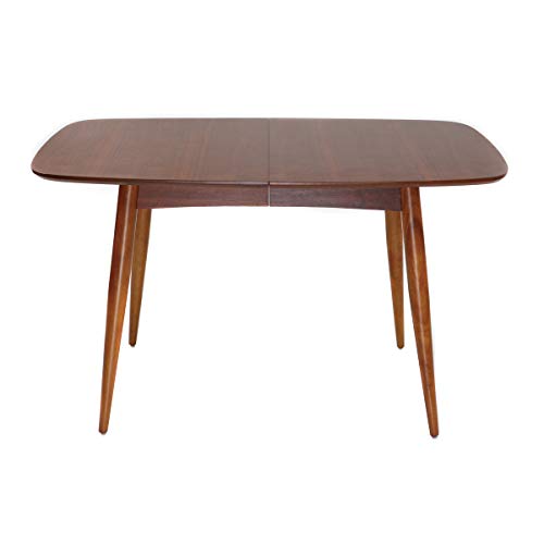 Miliboo Table à Manger Extensible rectangulaire en Bois foncé L130-160 cm NORDECO
