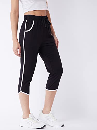 Image of Modeve Women Striped Cotton Blend Capri