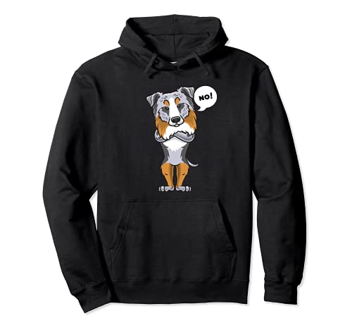 Stubborn Australian Shepherd Dog funny Pullover Hoodie, Black