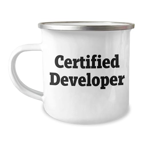 Developer's Delight Christmas Camping Mug - Certified Developer Quote - Gifts from Men to Friends and Family