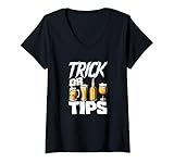 Photo Gallery donna trick or tips divertente bartender humor tee maglietta con collo a v Photo Gallery donna trick or tips divertente bartender humor tee maglietta con collo a v