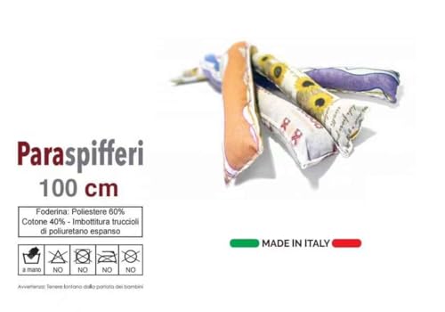 Tochtstopper van katoen, 100 cm, voor deuren en ramen, 1 stuk, verschillende kleuren, Made in Italy - Image 6