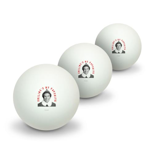 Elf Smiling's My Favorite Novelty Table Tennis Ping Pong Ball 3 Pack
