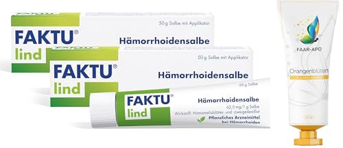 FAKTU lind Hämorrhoidensalbe 2 X 25 g. Sparset inkl. einer hochwertigen Handcreme Marke Faar-Apo