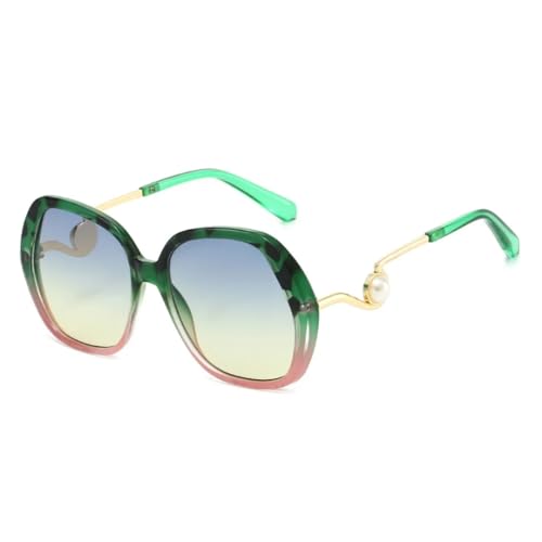 Lunettes de soleil ovales léopard contre l'éblouissement