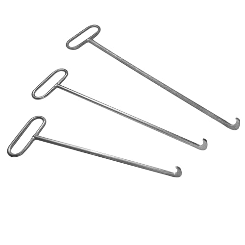 Massiver Schachtdeckelhaken 70, 80, 90 cm, Kanaldeckelheber Schachthaken geschmiedet, verzinkt, robust (80cm)