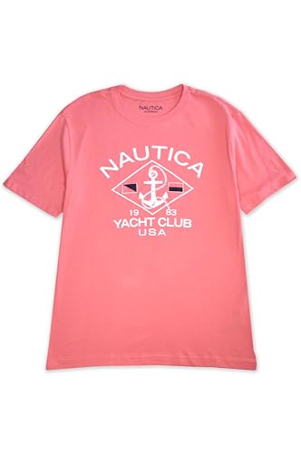 Nautica Mens Classic Fit Sleepwear Anchor Yacht Club Crewneck Short Sleeve Tee T-Shirt,