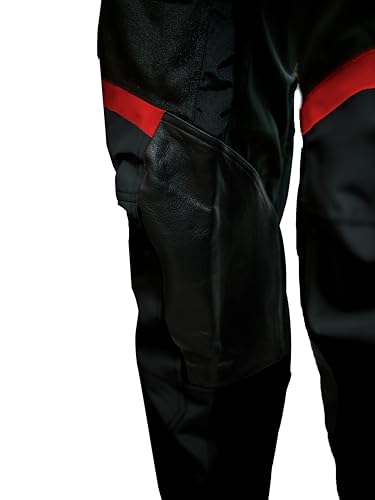 Image of Raida Trailcraft Off-Road Pants | MX & Trail Ride | Lightweight | Abrasion-resitant Fabric | Heat Sheild Panel | (M, Black /Red)