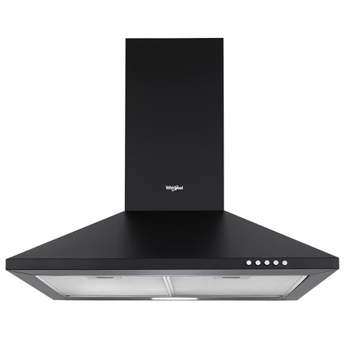 Whirlpool 60cm 900 m3/hr Cassette Filter Kitchen Chimney with 5 Years WARR on Motor and 1 Year Comprehensive | CLASSIC PLUS CF 60 BK HOOD | Black | 3 Speed Push Button Control