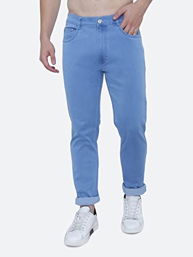 Image of Strechable Denim Regular Fit Mid Waist Light Weight Soft Feel Stretchable Denim Jeans Pant for Men