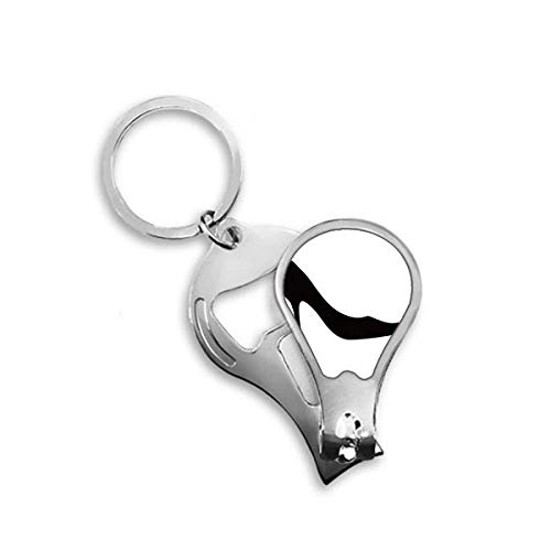Coupe-ongles silhouette femme talons hauts en acier inoxydable noir