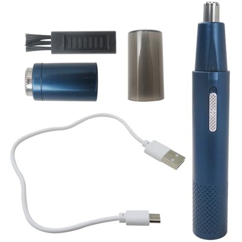 USonline911 2 in 1 Electric Nose Hair Trimmer, Electric Nose Trimmer & Ear Hair Clipper Set, Washable Cutter Head, Precision Cutting Powerful High-Speed Shaving, One Button Easy Using