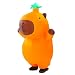 Yeffute Aufblasbares Capybara-Kostüm für Erwachsene, aufblasbare Halloween-Kostüme, lustige Tier-Aufblaskostüme (Braun)