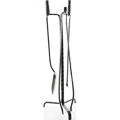 Conmoto Ferro & Fuoco Fireplace Tool Tripod Stand | Italian Railroad Track Cover