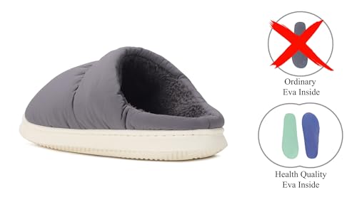 Image of CASSIEY Slippers for Mens Winter Home Indoor Outdoor Warm Thick Sole Waterproof down Cotton Slipper