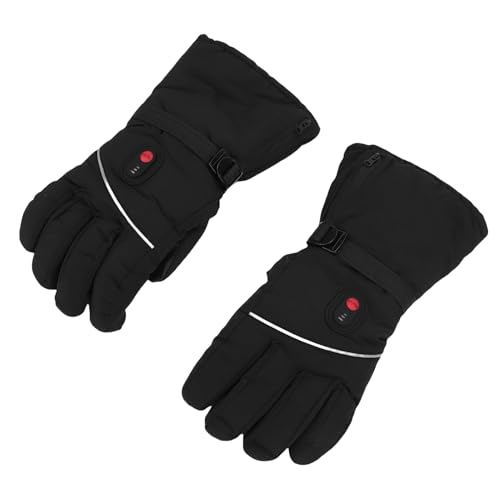 Luqeeg 男女兼用加熱手袋 防水 タッチスクリーン 冬用保温手袋 電熱式 ハンドウォーマー ハイキング用品 アウトドアスポーツ サイクリング スノーボード スキー バイク