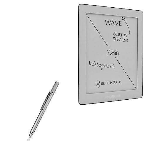 BoxWave Stylus Pen Compatible with Mobiscribe Wave Black & White (7.8 in) - FineTouch Capacitive Stylus, Super Precise Stylus Pen for Mobiscribe Wave Black & White (7.8 in) - Metallic Silver