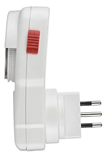 Electraline 58113 Programmatore Timer Meccanico Giornaliero, Spina Italiana piccola 10 A, Presa Schuko + 10A, Bianco