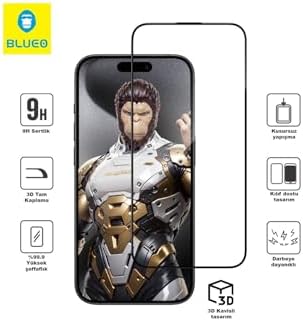 iPhone 17/17 Pro Uyumlu AR 3D Curved Yansıma Önleyici Kavisli Tam Kaplayan Ekran Koruyucu - Görsel 4